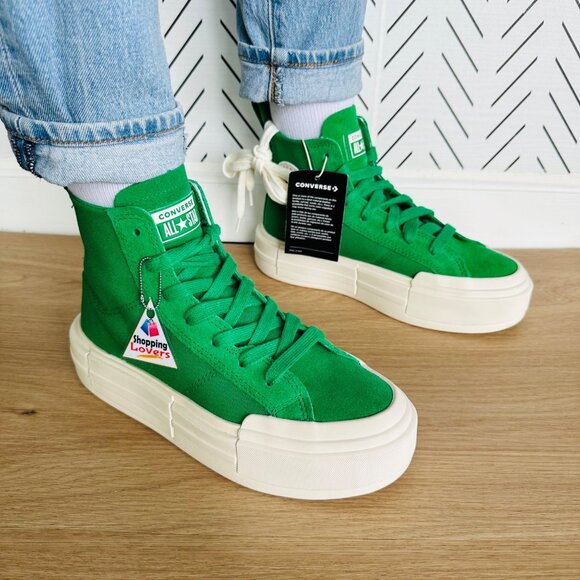 ⭐Converse Ctas Cruise Hi Platform Sz 7.5 Women Shoes Suede Green Sneaker A10239C - Picture 4 of 13